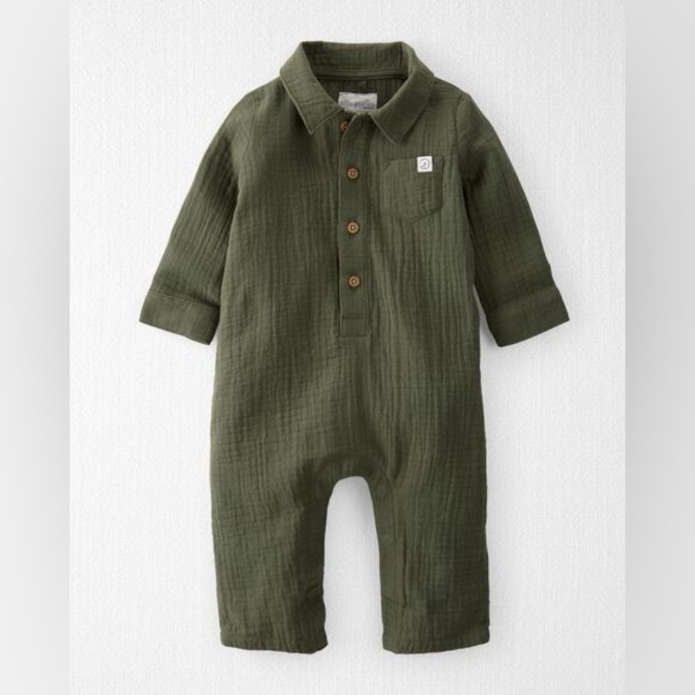 Organic Little Planet by Carters One Piece, Olive Green